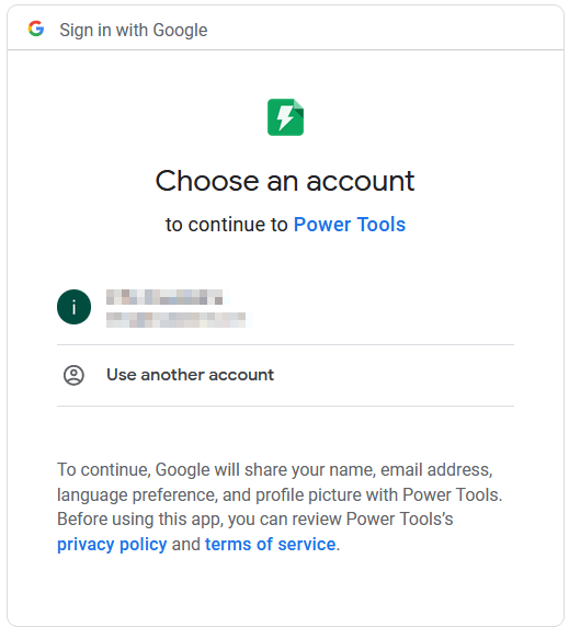 Log in to your Google account